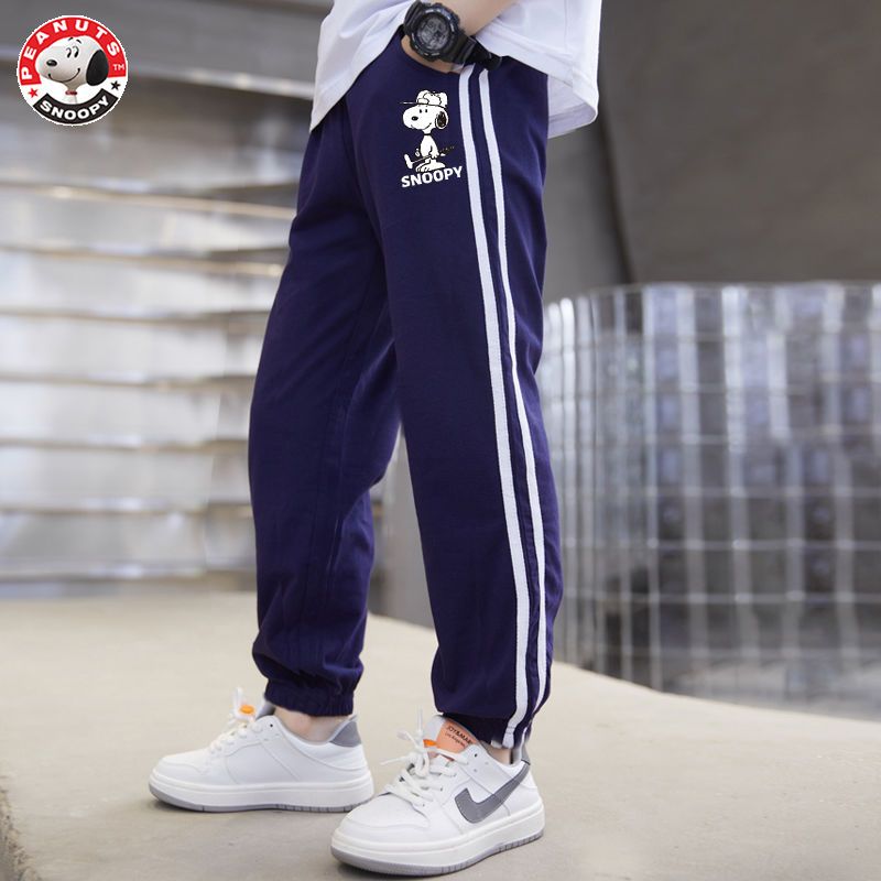 165835-史努比男童夏季裤子薄款2022新款时尚儿童夏装裤子防蚊裤运动裤潮-详情图