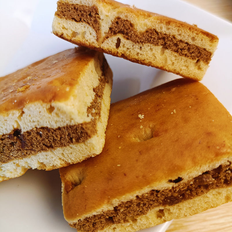 新鲜红糖沙糕即食点心夹心糕点传统四方糕面包儿时怀旧经典零食