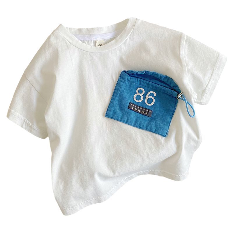 男女童短袖t恤棉宝宝纯色T恤儿童夏季卡通童装男2022夏款半袖上衣