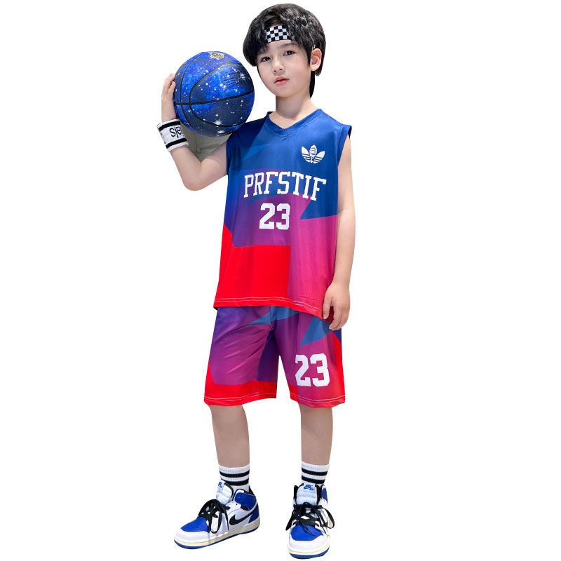 Children's clothing boys' summer suits basketball suits  summer new thin section quick-drying sports vests for big children