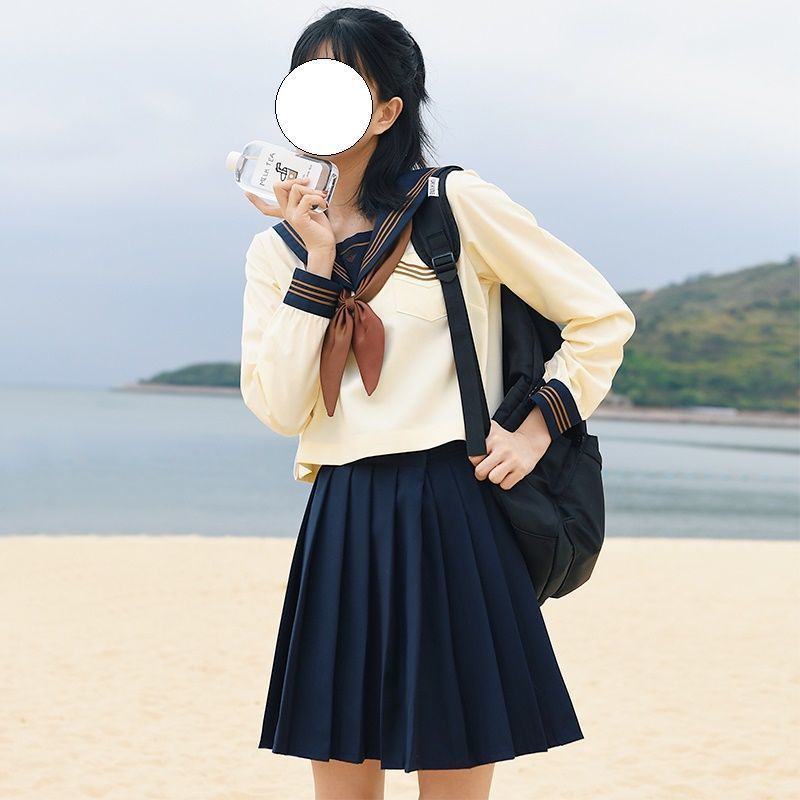 茶羽中春夏白三本学院风JK制服长裙正版日系水手服套装全套班服