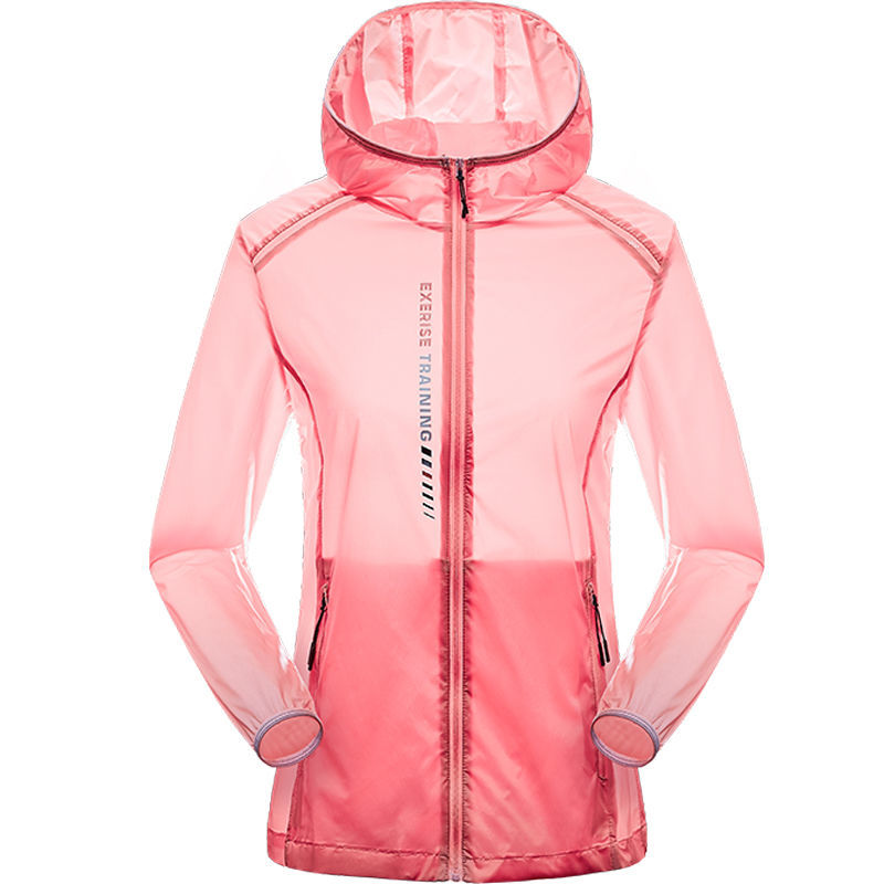 Summer outdoor ultra-thin ice silk sunscreen clothing women's UV protection breathable elastic jacket sports sunscreen clothing skin clothing