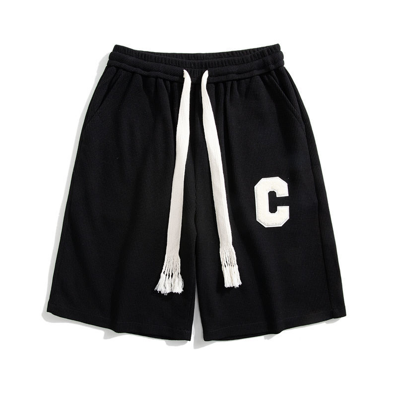 Sports shorts men's loose and versatile trend casual pants summer straight basketball pants large size thin quarter pants