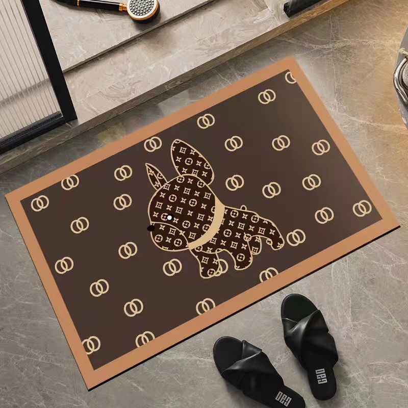 [two piece set] toilet bathroom floor mat fast drying non slip mat dirt resistant water absorption door soft cushion violent bear carpet