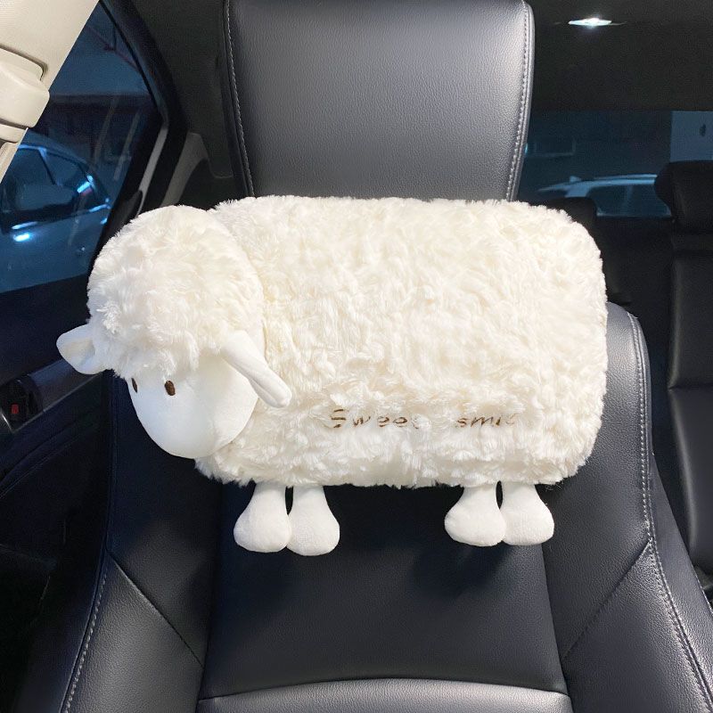 汽车头枕车用腰靠羊羔绒卡通可爱高档女生车内车载通用枕头腰靠垫