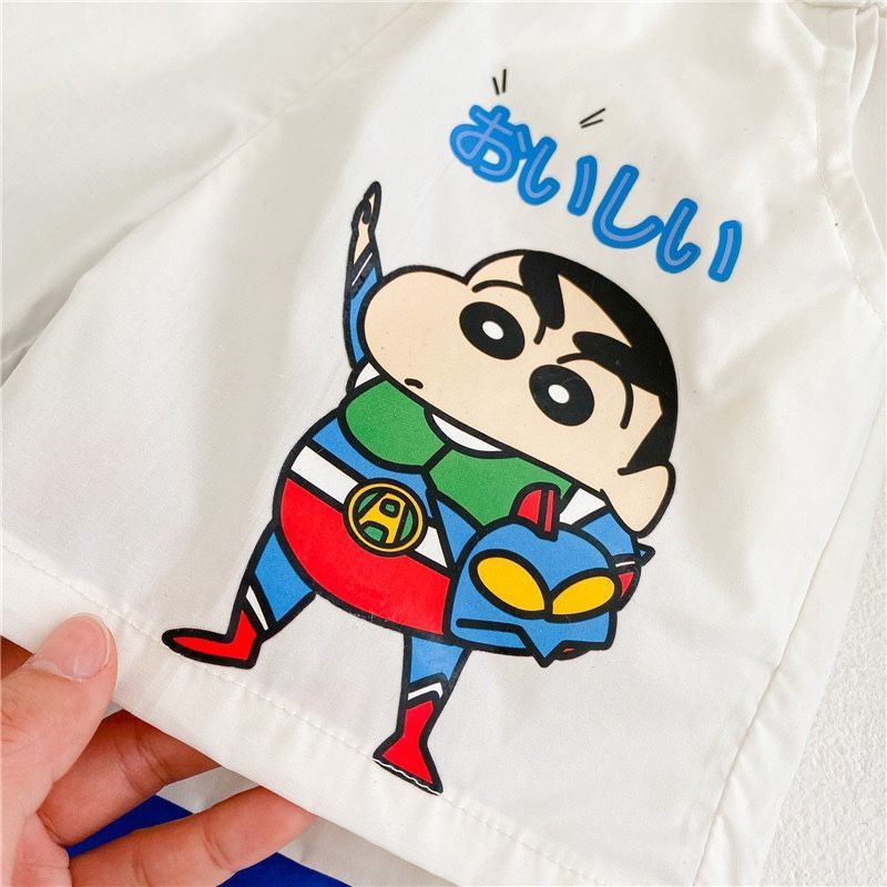 Cotton children's clothing boys and children 2023 summer new Korean version of sports thin section cartoon tie-dye casual shorts