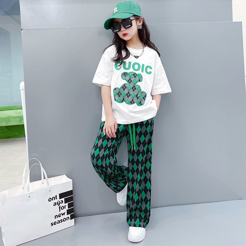 女童夏裝套裝兒童網紅洋氣2022新款韓版運動夏季大童裝女孩衣服潮