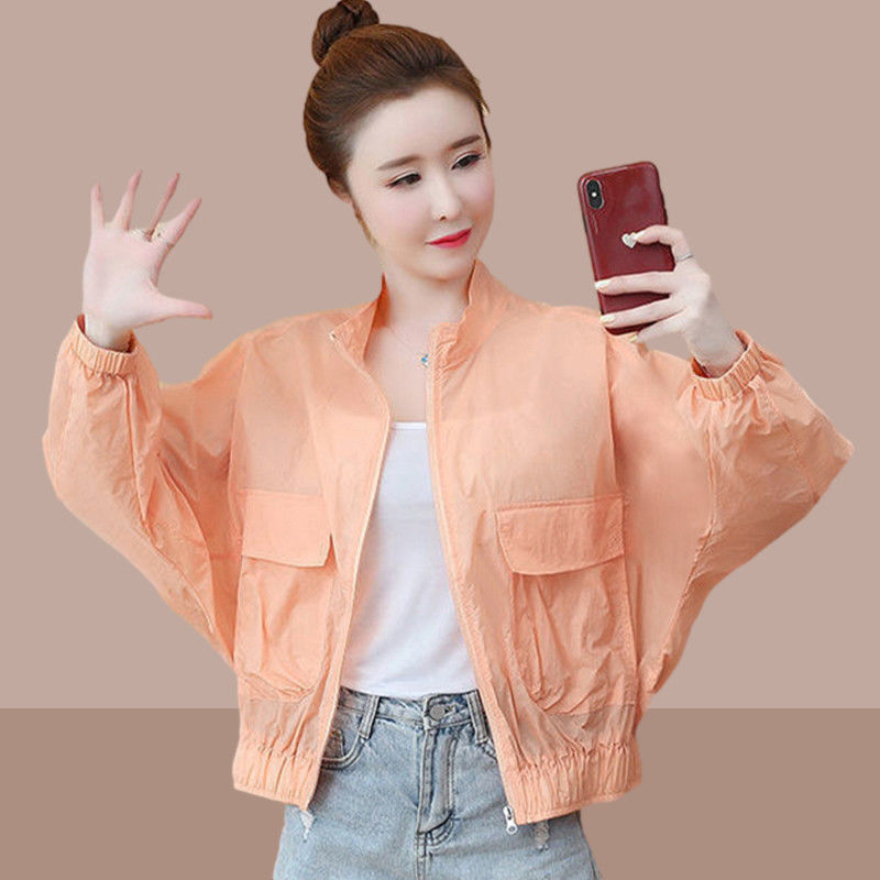 Sun protection clothing women's short coat loose  spring and summer new Korean version small trendy casual sun protection shirt jacket