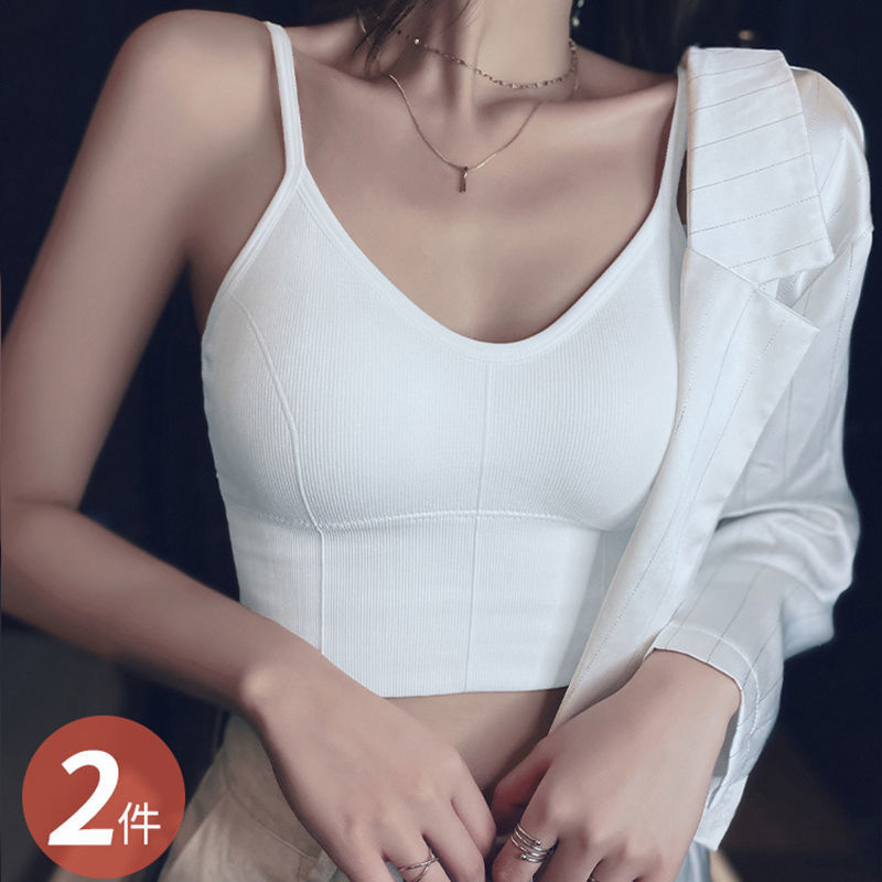 Ou Shibo Bra Women's Underwear Large Chest Shows Small Anti-Sagging Wrapped Chest Anti-Flipping Chest Block Tube Top Beautiful Back Sports Vest