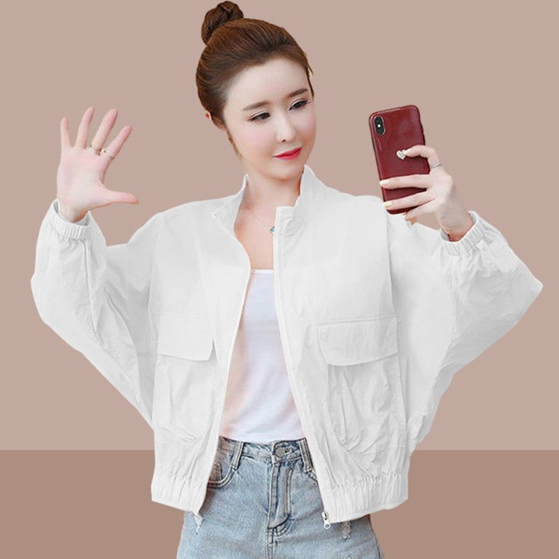 Sun protection clothing women's short coat loose  spring and summer new Korean version small trendy casual sun protection shirt jacket