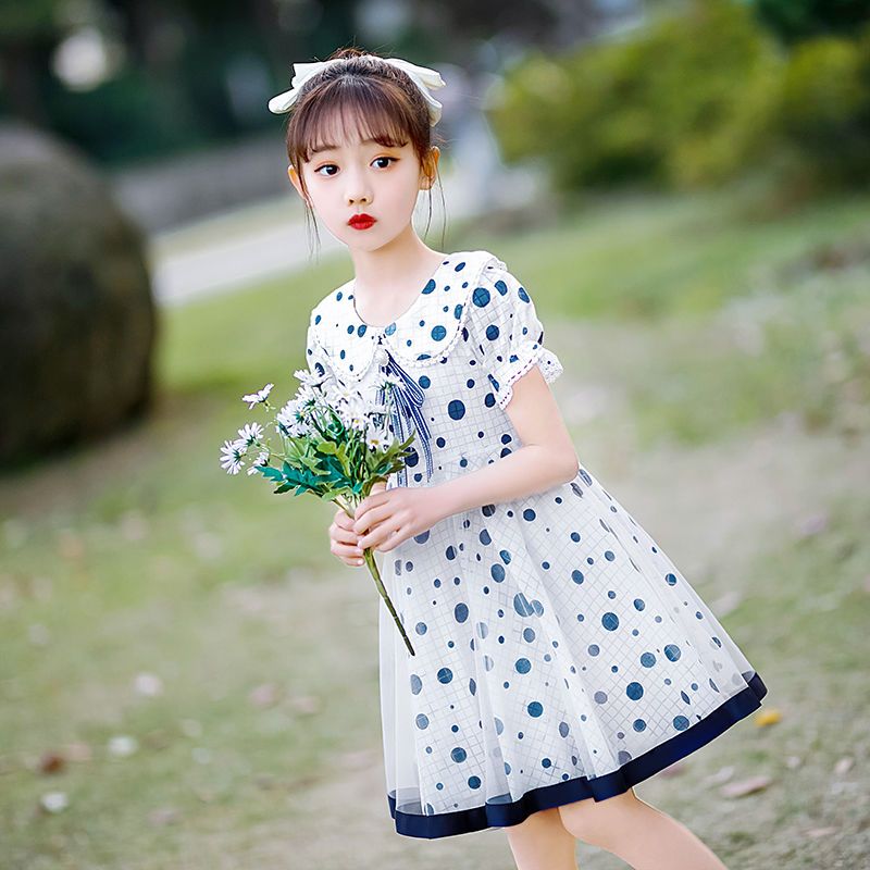 女童連衣裙夏裝2023新款洋氣兒童裙子夏季韓版小女孩公主裙中大童