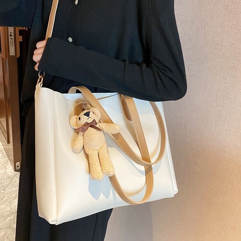 High-end durable bag large capacity  new foreign style tote bag computer bag female high-value three-dimensional bag