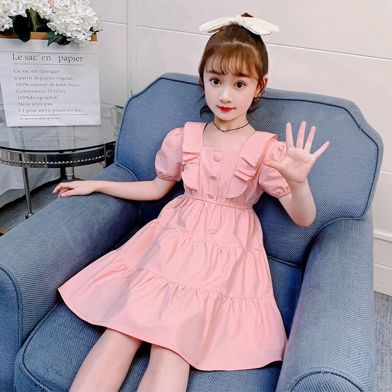 女童连衣裙夏装2022新款韩版网红儿童洋气公主裙女孩中大童裙子夏