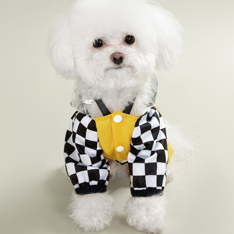 Puppy raincoat four-legged waterproof all-inclusive Teddy Bichon Pomeranian Schnauzer small puppy pet raincoat clothes