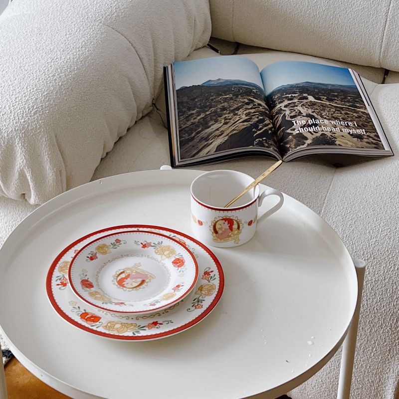 法式复古安娜陶瓷杯碟ins风套装高颜值下午茶咖啡杯甜品蛋糕盘子