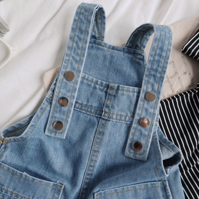 Children's clothing children's denim overalls shorts spring and summer new male and female baby Korean version of casual foreign style pants