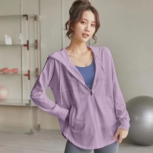  new sun protection clothing women's summer thin section anti-ultraviolet breathable long-sleeved net red fitness yoga running jacket