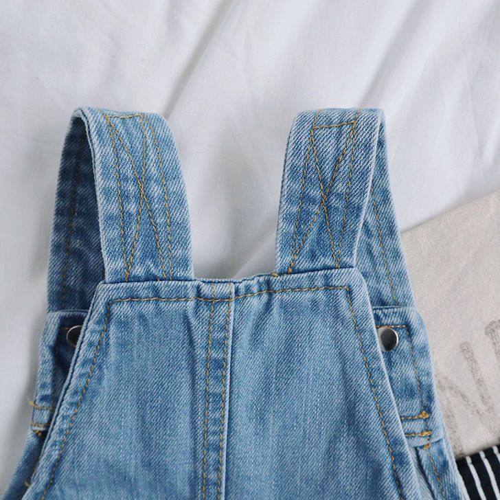 Children's clothing children's denim overalls shorts spring and summer new male and female baby Korean version of casual foreign style pants