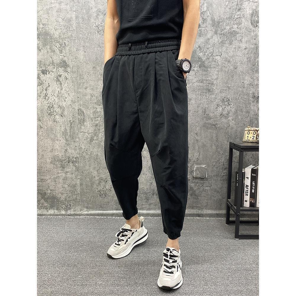 Summer thin loose casual pants men's Korean version of the trend of low-grade pants net red same style students large size harem pants
