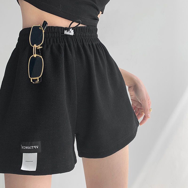 Wide-legged loose casual pants women's small thin slim hot pants summer high waist sports style a-shaped shorts tide ins