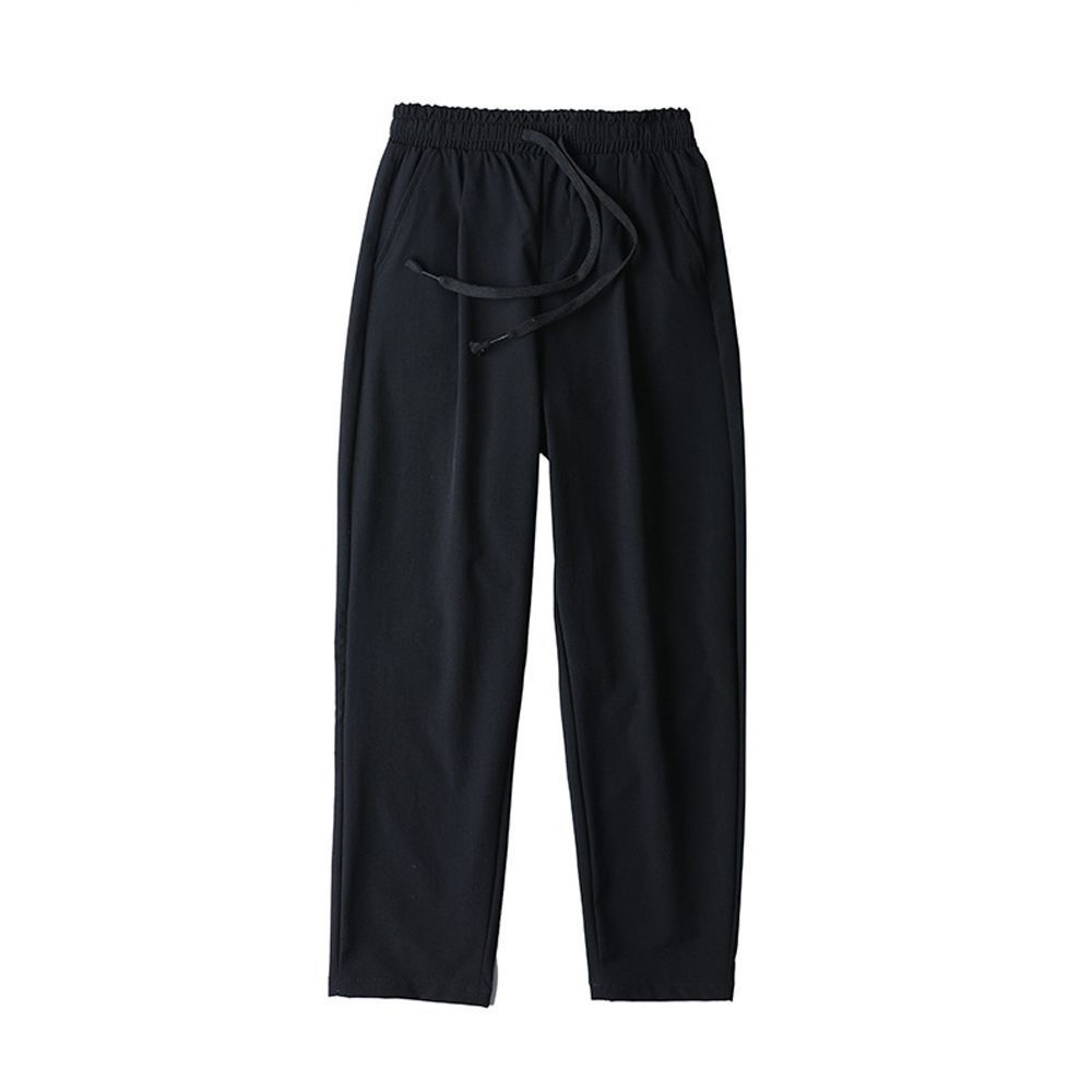 Trousers men's nine-point pants slim Korean version trendy all-match loose straight leg pants suit pants summer casual trousers