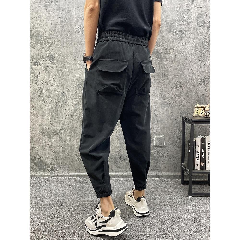 Summer thin loose casual pants men's Korean version of the trend of low-grade pants net red same style students large size harem pants