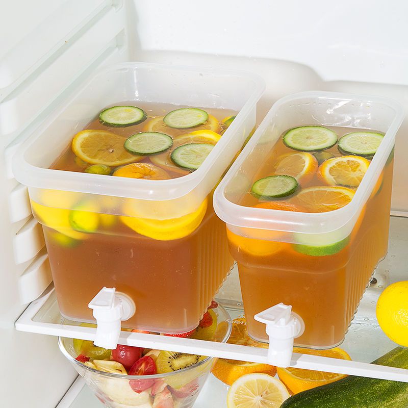 夏天冰水凉水桶冷水壶带龙头冰箱家用大容量6L网红水果茶壶可乐桶