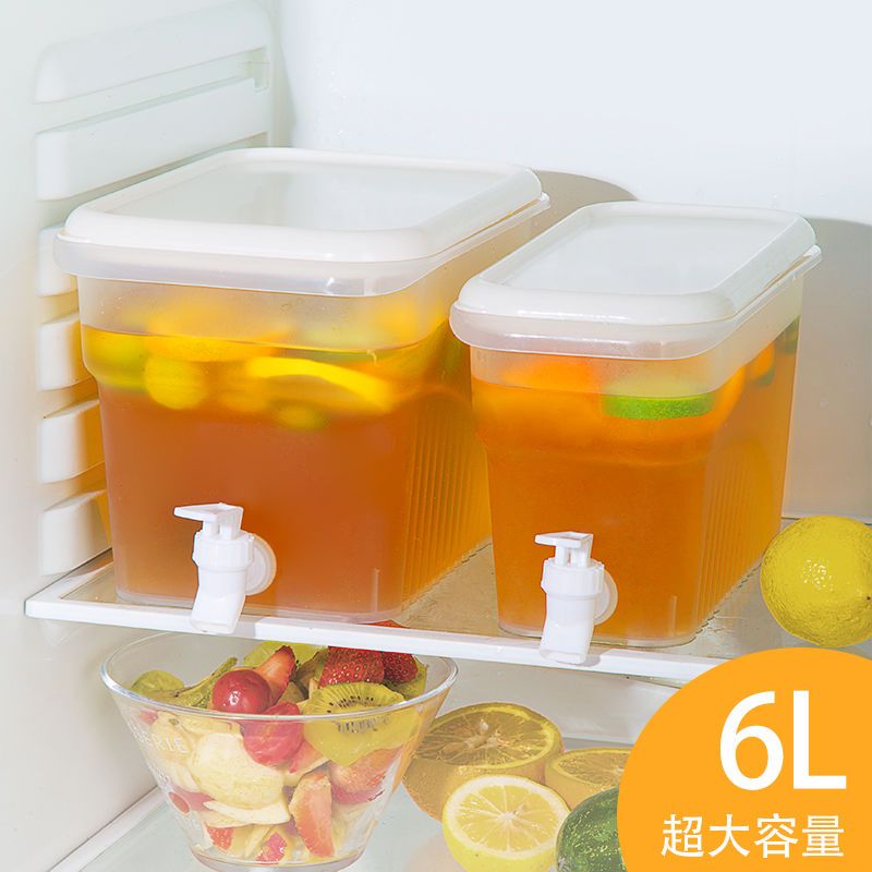 夏天冰水凉水桶冷水壶带龙头冰箱家用大容量网红水果茶壶可乐桶