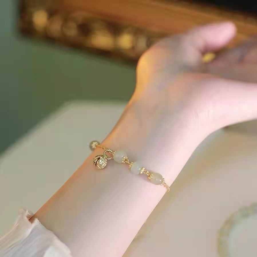 Floating life like a dream niche design girlfriends national style gold bell pendant bracelet bracelet special gift