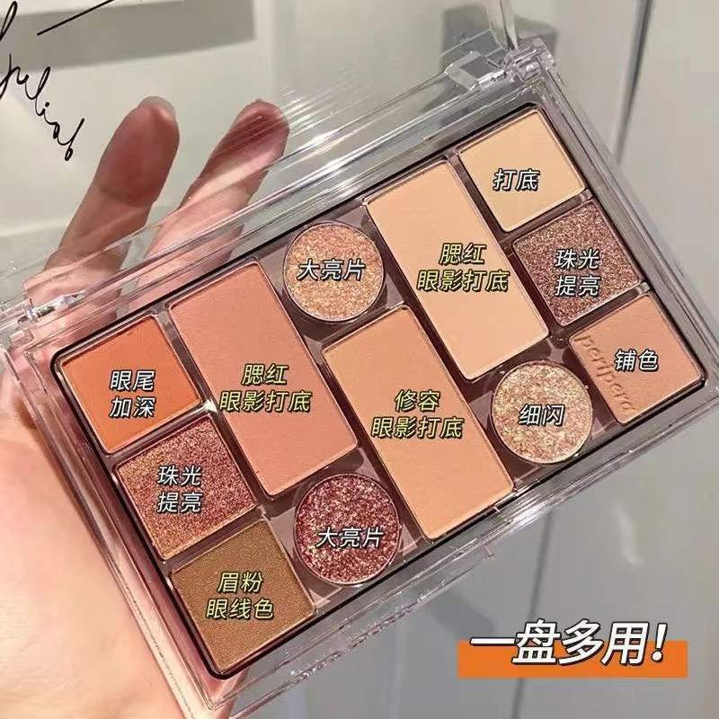 溫柔大地色系~爆款12色眼影盤ins超火學生黨日常大地色珠啞光細閃