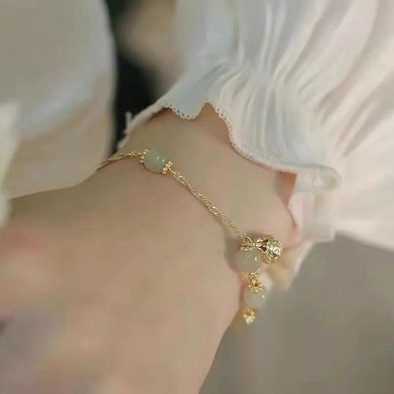 Floating life like a dream niche design girlfriends national style gold bell pendant bracelet bracelet special gift