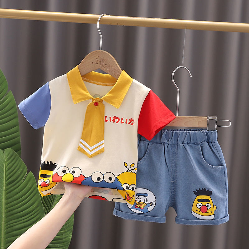 童装宝宝夏装男童套装 幼儿衣服0-1-2-3-4岁夏季儿童衣服短袖套装