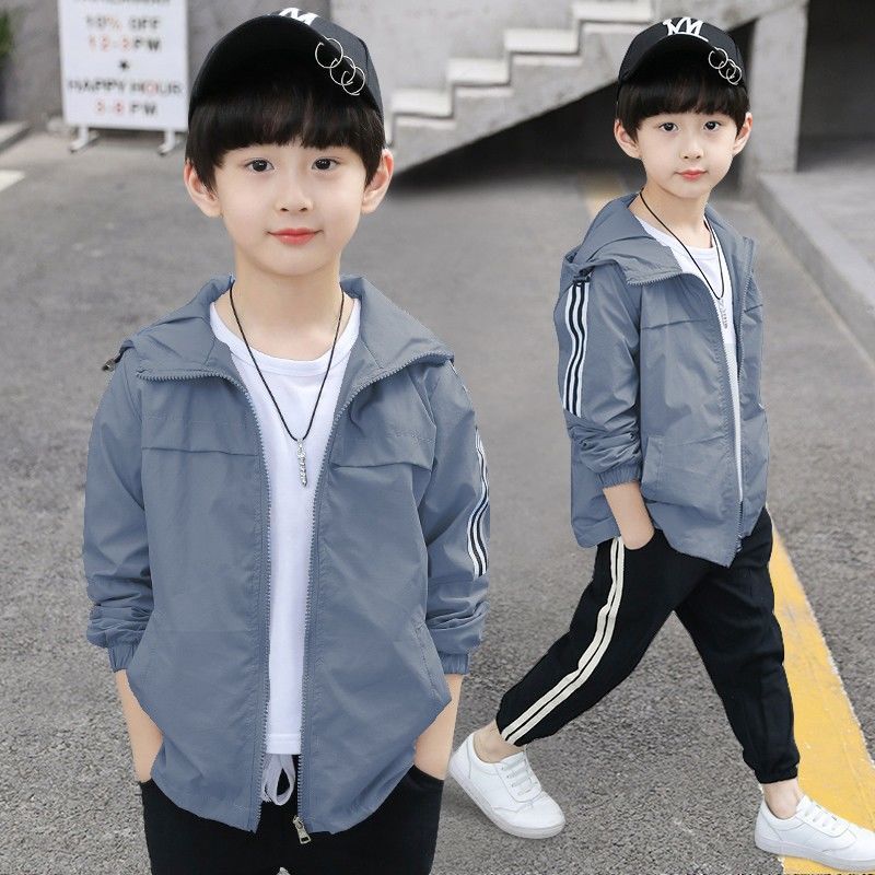 儿童防晒服夏季2023新款韩版洋气中大童男孩夏款防紫外线外套潮衣