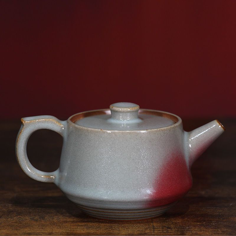 钧瓷茶壶白露伟大师旋纹壶中式陶瓷功夫茶具居家自用泡茶壶单壶