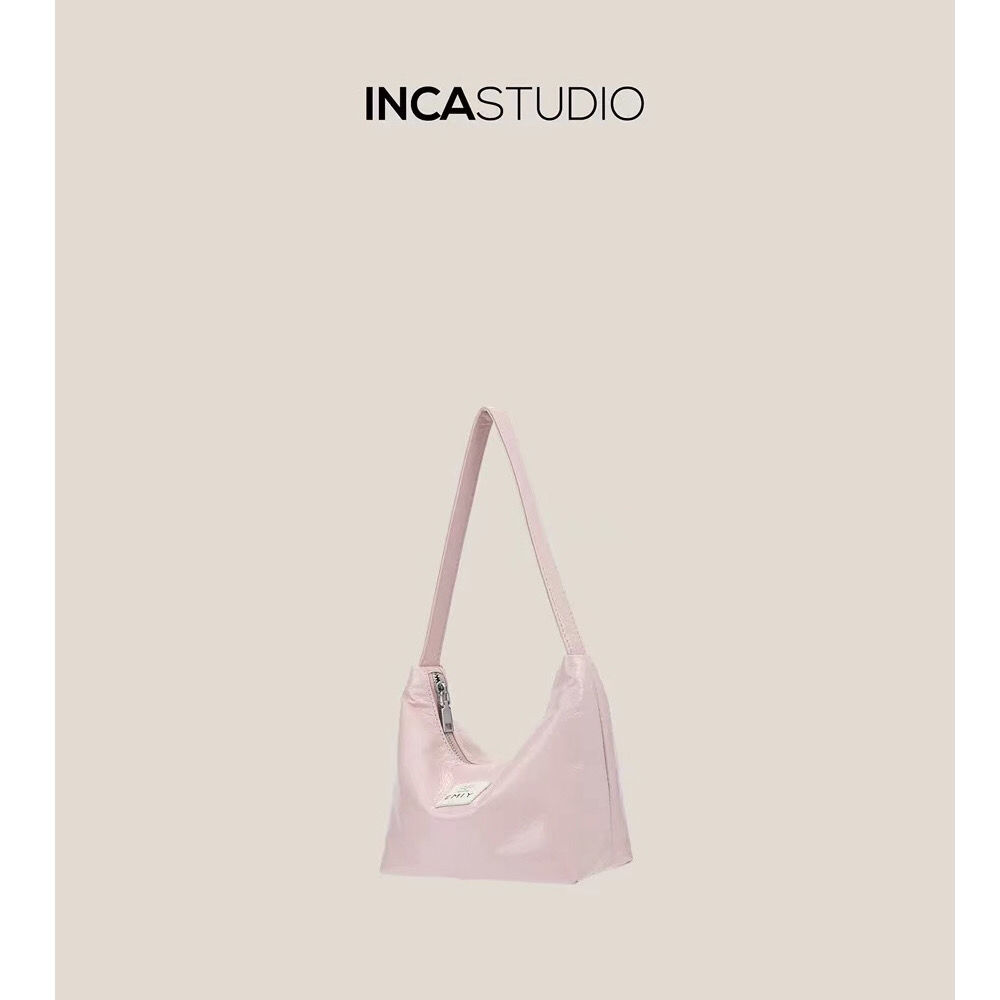 INCA underarm bag women's oil wax leather jelly bag crescent bag niche design texture ins Korean version 2022 new trend