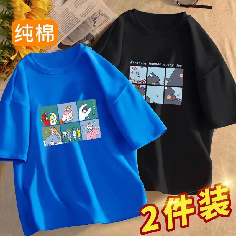 2022 latest summer clothes 100% cotton T-shirt boys and girls explosive foreign style tops children's trendy tops children's short-sleeved