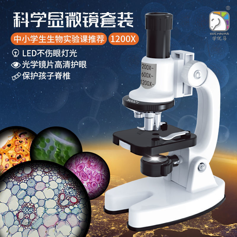 儿童显微镜科学实验儿童便捷小型显微镜玩具小学生中考专用6-12岁