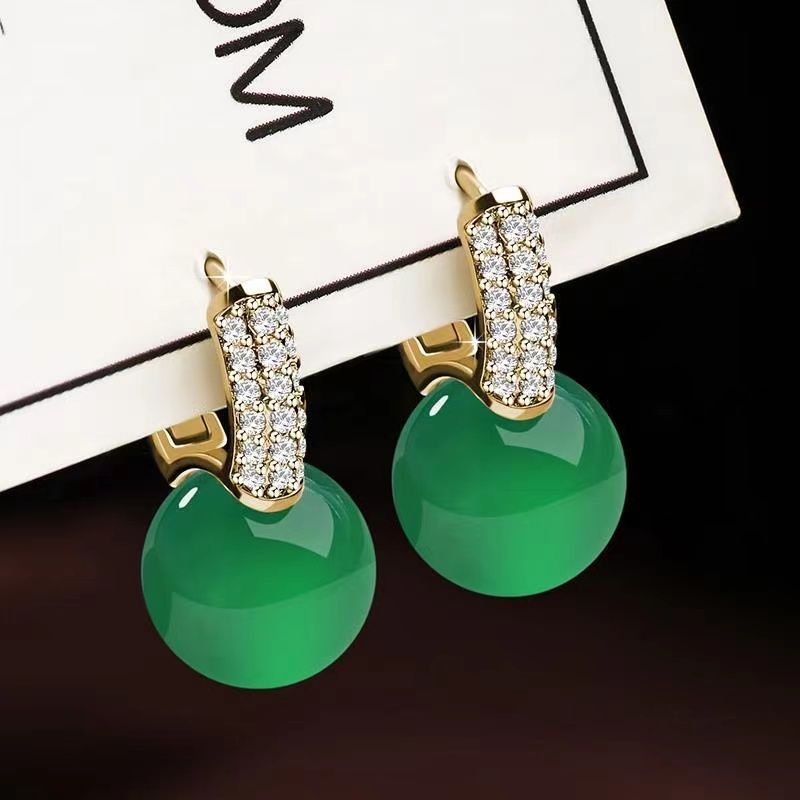 Orecchini pendenti in argento sterling 925 con agata naturale_voghion.com