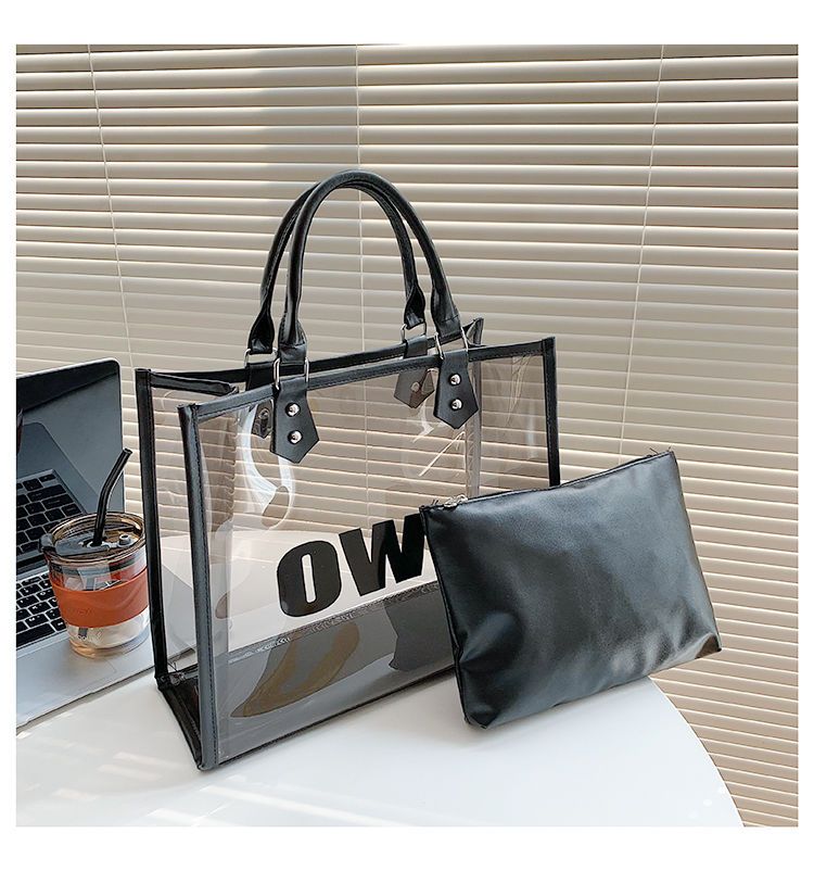 This summer, transparent large capacity are popular for women's 2022 new trendy jelly single shoulder bags with a_voghion.com