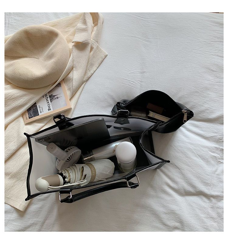 This summer, transparent large capacity are popular for women's 2022 new trendy jelly single shoulder bags with a_voghion.com