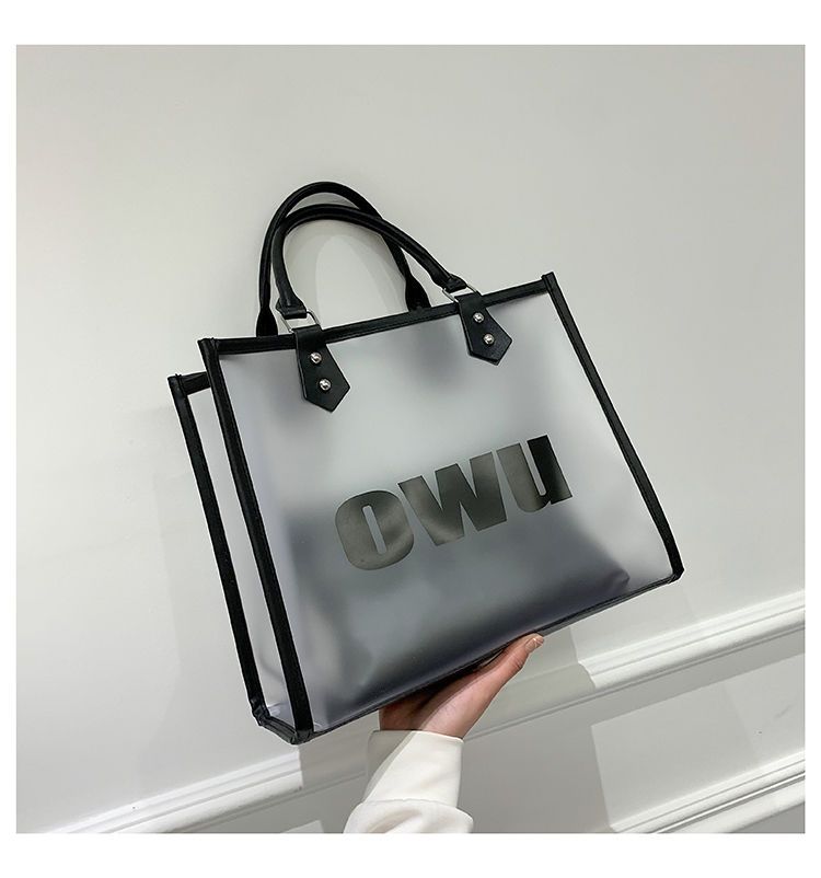 This summer, transparent large capacity are popular for women's 2022 new trendy jelly single shoulder bags with a_voghion.com