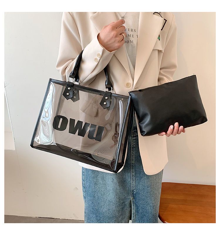 This summer, transparent large capacity are popular for women's 2022 new trendy jelly single shoulder bags with a_voghion.com