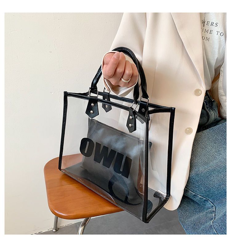 This summer, transparent large capacity are popular for women's 2022 new trendy jelly single shoulder bags with a_voghion.com
