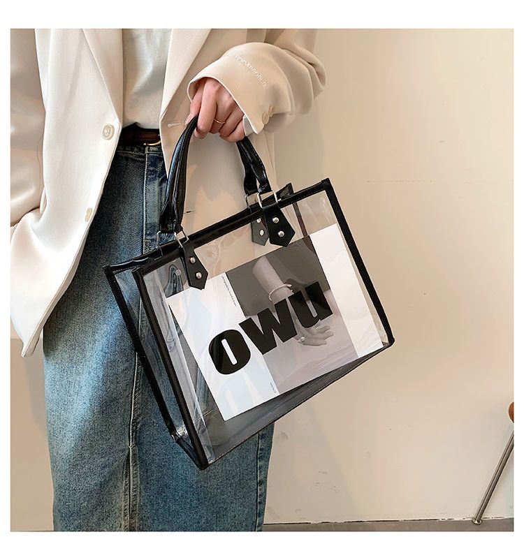 This summer, transparent large capacity are popular for women's 2022 new trendy jelly single shoulder bags with a_voghion.com