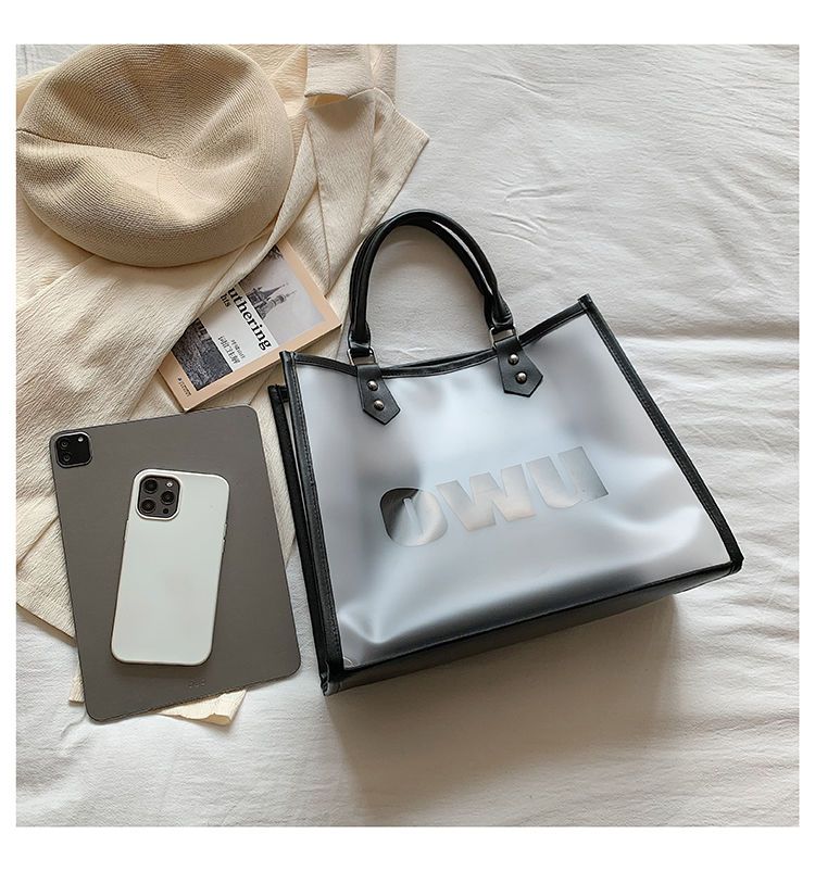 This summer, transparent large capacity are popular for women's 2022 new trendy jelly single shoulder bags with a_voghion.com