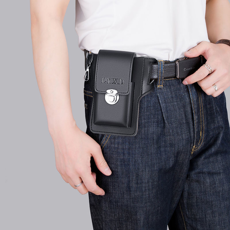 升级新款手机腰包男士工地干活手机包套可放烟盒挂钥匙穿皮带专用