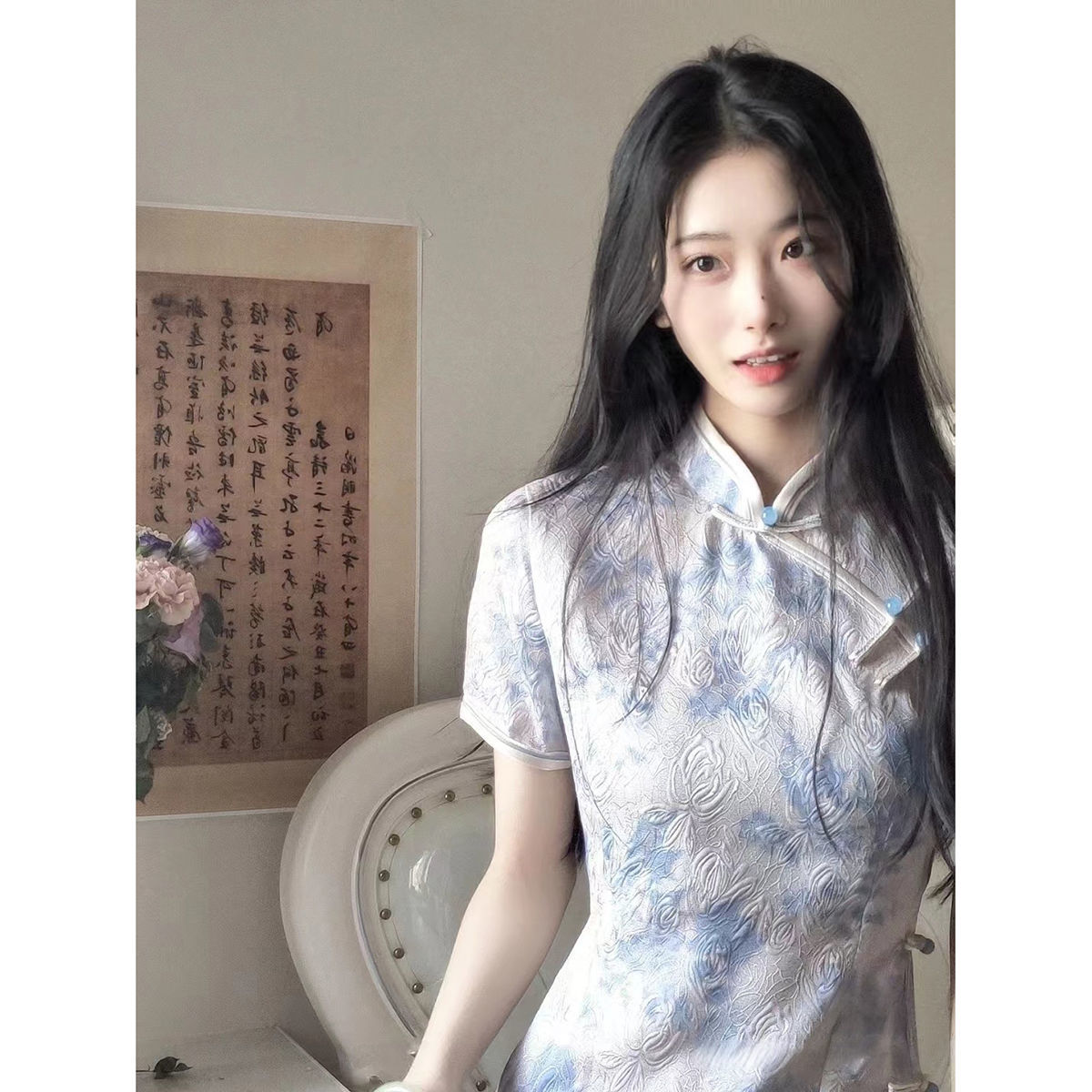 旗袍民國風大小姐少女2023年新款夏款改良日常復古氣質民國風古風