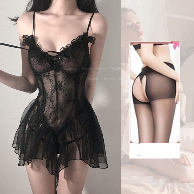 The new style pure desire wind lace sexy pajamas female charming new summer nightdress temptation underwear summer hot girl nightgown
