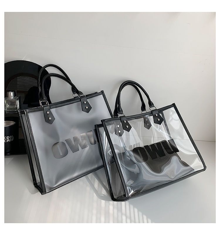 This summer, transparent large capacity are popular for women's 2022 new trendy jelly single shoulder bags with a_voghion.com