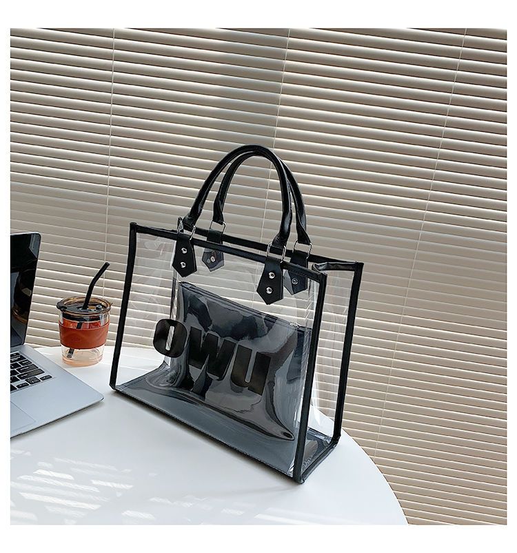 This summer, transparent large capacity are popular for women's 2022 new trendy jelly single shoulder bags with a_voghion.com